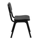 Flash Furniture HERCULES Series Heavy Duty Black Dot Fabric Stack Chair with Arms - 4 Pack-Stack Quantity: 10