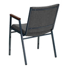Flash Furniture HERCULES Series Heavy Duty Fabric Stack Chairs with Arms - Grey - 4 Pack-Stack Quantity: 12