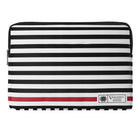 Vangoddy Luxe Series 16" Laptop Sleeve - Striped - Red-Lightweight, padded, and water resistant PU leatherette sleeve protects your device from bumps, scratches, and other damages