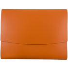 JAM Paper Italian Leather Portfolio With Snap Closure, 10.5 x 13 x 0.75, Orange, 12 Pack (2233320841B)-Orange