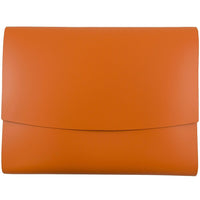 JAM Paper Italian Leather Portfolio With Snap Closure, 10.5 x 13 x 0.75, Orange, 12 Pack (2233320841B)-Orange