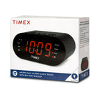 Timex T232B FM Dual Alarm Clock Radio with USB Charging - Black -20 preset-station memory (10 AM/10 FM)