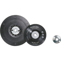 Walter Surface Technologies Fibre Discs - Accessories - 3 Pack-TURBO ACTION BACKING PADS (5/8"-11 THREAD) - STANDARD PAD, BLACK