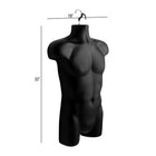 Eddie's Male Hanging Torso Form - Black - 2 Pack (155735-2)-Black
