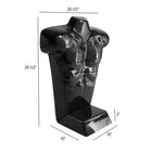 Eddie's Male Countertop Body Form - Black - 3 Pack (155715-3)-Stands 25.5" high