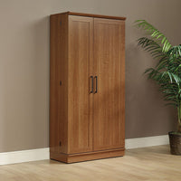 Sauder Home Plus Storage Cabinet, Large, Sienna Oak Finish-Sienna oak finish