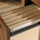 Sauder 59"W Carson Forge Desk - Washington Cherry- Storage area behind door features an adjustable shelf and holds vertical CPU tower