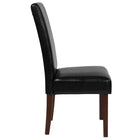 Flash Furniture Greenwich Series Black LeatherSoft Parsons Chair - 2 Pack-Black Leather Upholstery