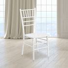 Flash Furniture HERCULES Series Wood Chiavari Chairs - White - 2 Pack-Special 45° joints installed on bottom of front seat section for extra stability