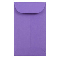 JAM Paper #3 Coin Envelopes, 2.5 x 4.25, Brite Hue Ultra Violet Purple, 100 Pack-Coin Envelopes
