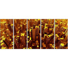 Designart Golden City from the Sky 5-Panel Modern Canvas Art Print, (PT3077-401)-Print