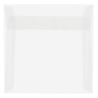 JAM Paper 8.5 x 8.5 Square Envelopes, Clear Translucent Vellum, 1000 Pack (GTGN530B)-Clear