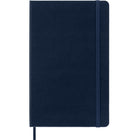 Moleskine Notebook - Large - Ruled/Plain - Hard Cover - 5" x 8.25" - Sapphire Blue-Sapphire blue