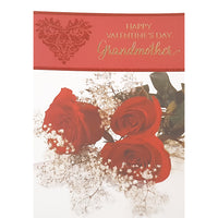 Rosedale Greeting Cards/Envelopes - Happy Valentine's Day Grandmother - 5-1/2" x 8" - 12 Pack-Printed on premium uncoated card stock
