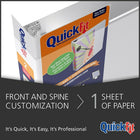 QuickFit Deluxe Heavy-Duty Spreadsheet View Binder (8.5" x 14") 2" Round Rings, White (Landscape)-Ideal for 8.5" x 14" spreadsheets, reports and more