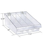 Azar Divider Bins, 11.5" x 16" x 5.75", 4 Pack (556136)-Dividers are sold separately (Item# 2879659)