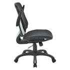 Work Smart Mesh Seat & Back Managers Chair, Black-Heavy duty base with silver accents
