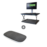 Uncaged Ergonomics CHANGEDesk Mini Desk Riser for Laptops with BASE Balance & Stability Board (CDMMBASE)-There's plenty of room on the 27.5x19.5" top panel to hold your monitor + keyboard + mouse + work essentials