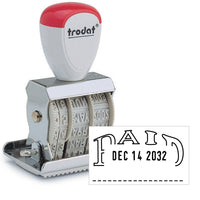 Trodat Manual Paid Text Dater-Manual Dater with text includes sturdy steel frame