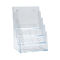 Azar Displays 4-Tier 4-Pocket Brochure Holder, Letter (252376)-For letter sized brochures