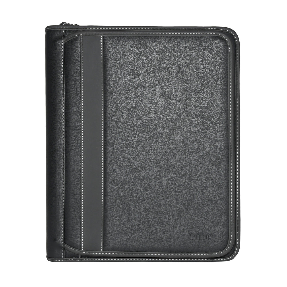 Roots Deluxe 2-Way Zip Binder, Black | staples.ca
