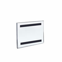 Azar Displays Acrylic Wall Mount Sign Holder with Magnetic Tape, 10 Pack (129929)-Clear Acrylic
