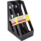 Magazine File - 3" x 9 5/8" - Black - 2 Pack-Keep all your magazines in one handy location with this durable magazine file