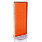Azar Displays 20" x 8" 2-Sided Non-Revolving Pegboard Counter Unit, Orange Translucent (700509-ORG)-Great way to showcase a featured product at the customer's eye level