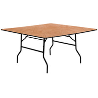 Flash Furniture 5-Foot Square Wood Folding Banquet Table-Ready To Use Banquet Table