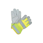 Zenith Safety High Visibility Fitters Gloves, Large, Split Cowhide Palm, Thinsulate Inner Lining - 12 Pack-Cuff Material: Rubberized