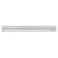 C-THRU Metric/Inch Laminated Ruler, 30cm/12in, 12 Pack-Back side lists a series of 8 useful conversions