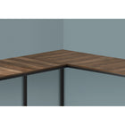 Monarch Specialties 7391 58" Computer Desk - Brown Reclaimed/ Black Metal Corner-Space-saving design for use in the corner of a home office