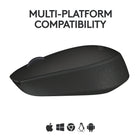 Logitech M170 2.4 GHz Wireless Mouse with USB Mini Receiver - Black-4