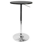 Nicer Furniture 24" Adjustable Height Bar Table - Chrome Base-A lightweight and versatile table that can accommodate various settings: bars, bistros, restaurants, and event venues