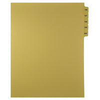 Mark Maker Legal Exhibit Index Tab Set of Buff Single Tabs, 1/15th Cut, Letter Size, No Holes, Number 196 - 200-Buff Single Tabs, 1/15th Cut