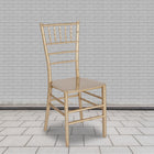 Flash Furniture HERCULES Gold Resin Stacking Chiavari Chairs-Seat constructed of ultra-strong polycarbonate