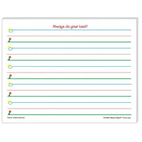 Teacher Created Resources Smart Start K-1 Writing Paper 11" x 8-1/2" 40 Sheet/Tablet, 3 Pack (TCR76500)-Handwriting Paper with bold graphics in blue, green, and red