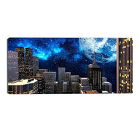 Designart Abstract City at Night Contemporary Canvas Art Print, (PT3069-32-16)-Print