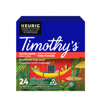 Timothy's Rainforest Espresso Coffee K-Cup Pods - 24 Pack-A sweet, smooth and richly satisfying pause in your day