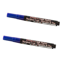 Marvy Uchida Fine-Point Liquid Chalk Markers - Erasable - Dustless - Blue - 2 Pack-Colour: Blue