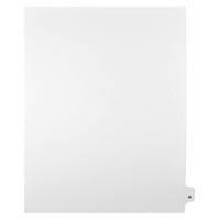 Mark Maker Legal Exhibit Index Tab White Single Tabs, 1/25th Cut, Letter Size, No Holes, Number 49, 25 Pack-White Single Tabs, 1/25th Cut