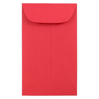 JAM Paper #3 Coin Envelopes, 2.5 x 4.25, Brite Hue Red Recycled, 1000 Pack-Coin Envelopes