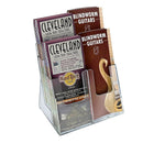 Azar Displays 2-Tier 4-Pocket Trifold Brochure Holder (252381)-Made from plastic