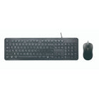 Basic Tech Wired Keyboard and Mouse - Black-Plug into any available USB port for reliable connection and performance