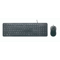 Basic Tech Wired Keyboard and Mouse - Black-Plug into any available USB port for reliable connection and performance