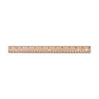 Westcott® – Règle d'écolier en bois avec bord droit, 12 po / 30 cm-Les chiffres et les graduations sont clairement définis