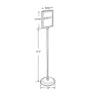 Azar Displays Double Sided Frame Floor Display, 11" x 8.5" (300283)-Weighted Base Keeps Stand Stable & Upright