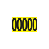 Accuform Signs Identify Locations, Supplies & Tools, Individual Letter & Number Markers, O, 3-7/8", 10 Pack-Character O
