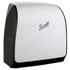 Scott Slimroll Manual Towel Dispensers - for Orange Core Scott Slimroll Towels - 12.65" x 13.02" x 7.18" - White-Includes 1 Scott Slimroll Manual Towel Dispensers