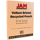 JAM Paper 8 1/2 x 11 Vellum Cover Cardstock, 67lb Peach, 250 Pack-Peach